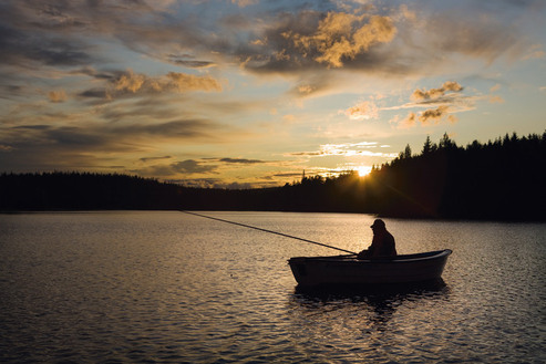 Fiske från båt.